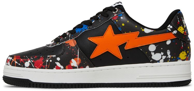Bapesta Low Paint Splatter   Black