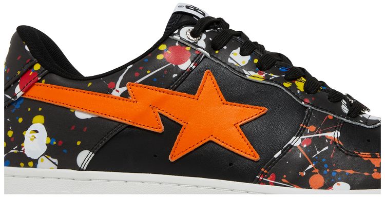Bapesta Low Paint Splatter   Black