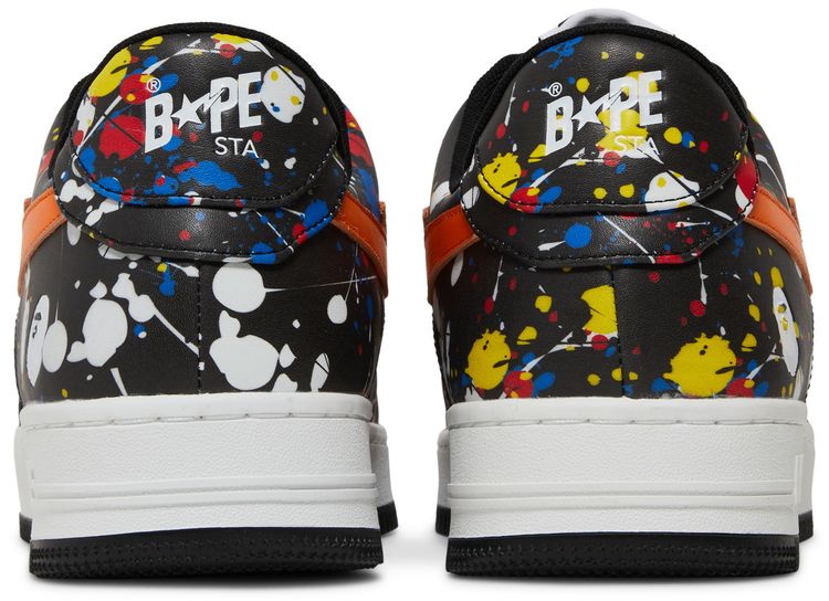 Bapesta Low Paint Splatter   Black