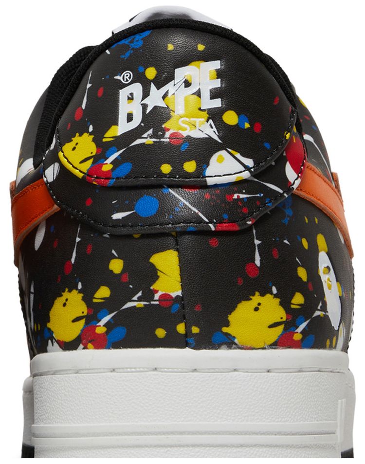 Bapesta Low Paint Splatter   Black