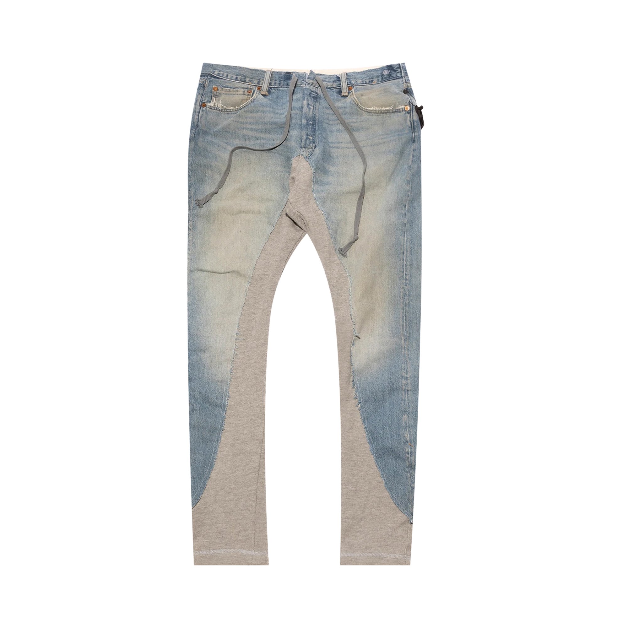 Greg Lauren 50/50 Denim Lounge Long Slim Pants 'Blue' | GOAT