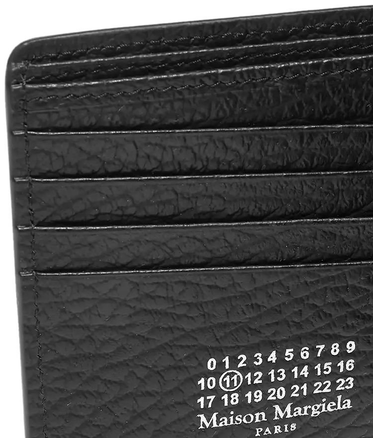 Maison Margiela Embossed Grain Bifold Black