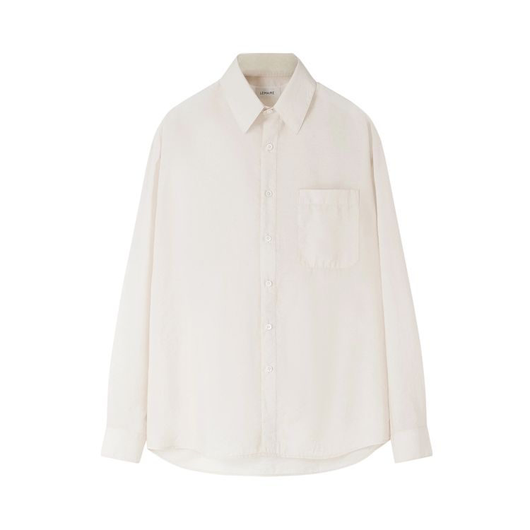 Lemaire Regular Collar Long Sleeve Shirt Ivory