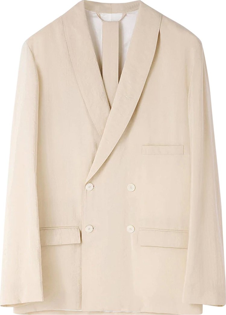 Lemaire Belted Double-Breasted Jacket 'Butter Milk'