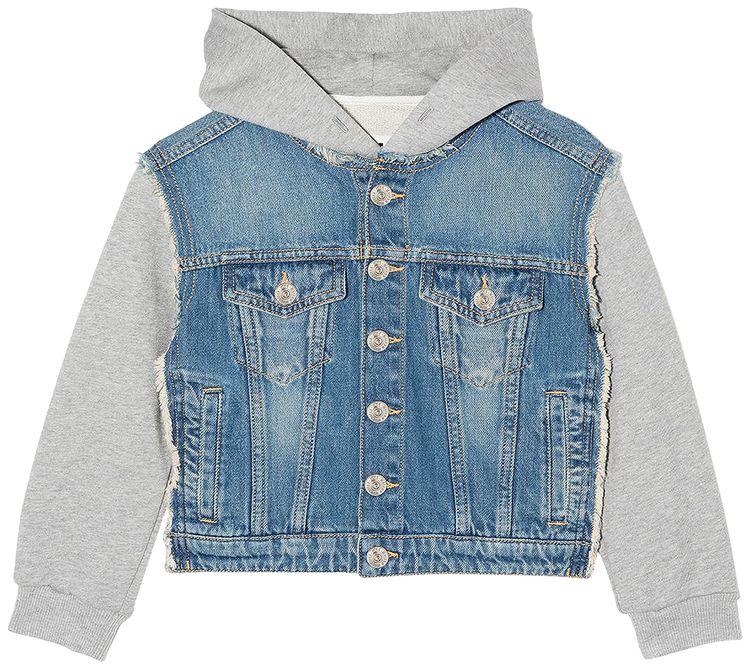 MM6 Maison Margiela Kids Denim Hooded Jacket Denim
