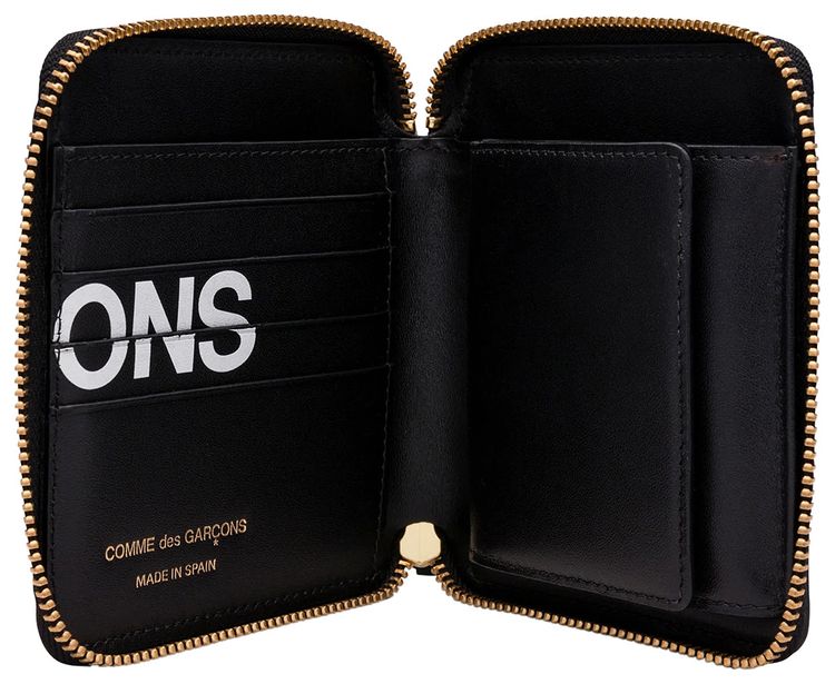 Comme des Garcons Wallet Huge Logo Wallet Black