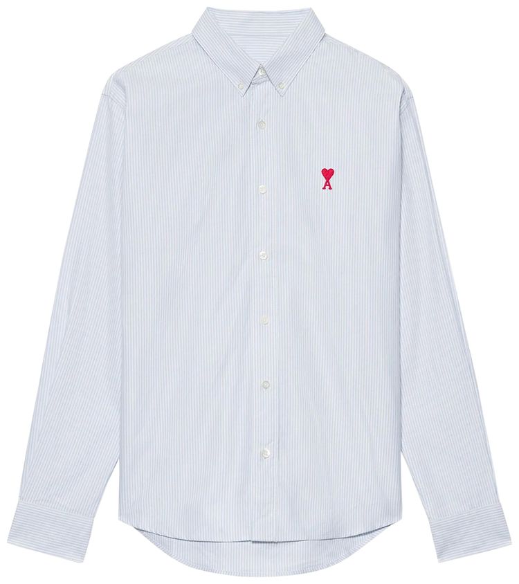 Ami Button Down Shirt BlackWhite
