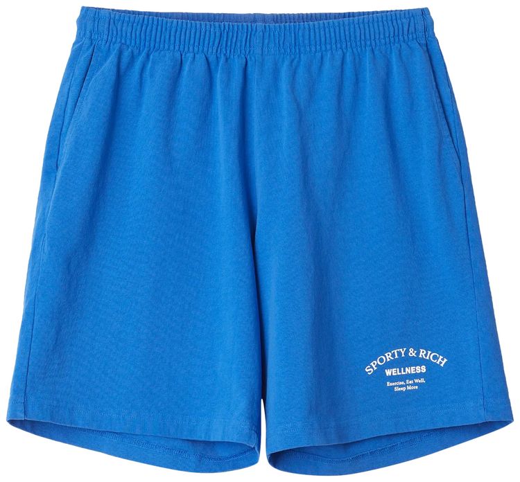 Sporty  Rich Wellness Studio Gym Short SapphireWhite