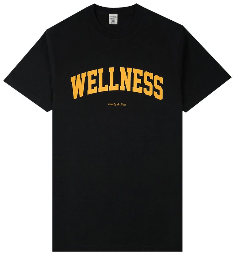 Sporty  Rich Wellness Ivy T Shirt BlackYellow