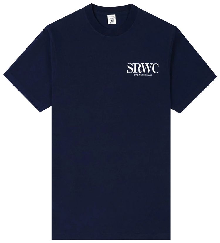 Sporty  Rich Upper East Side T Shirt NavyWhite