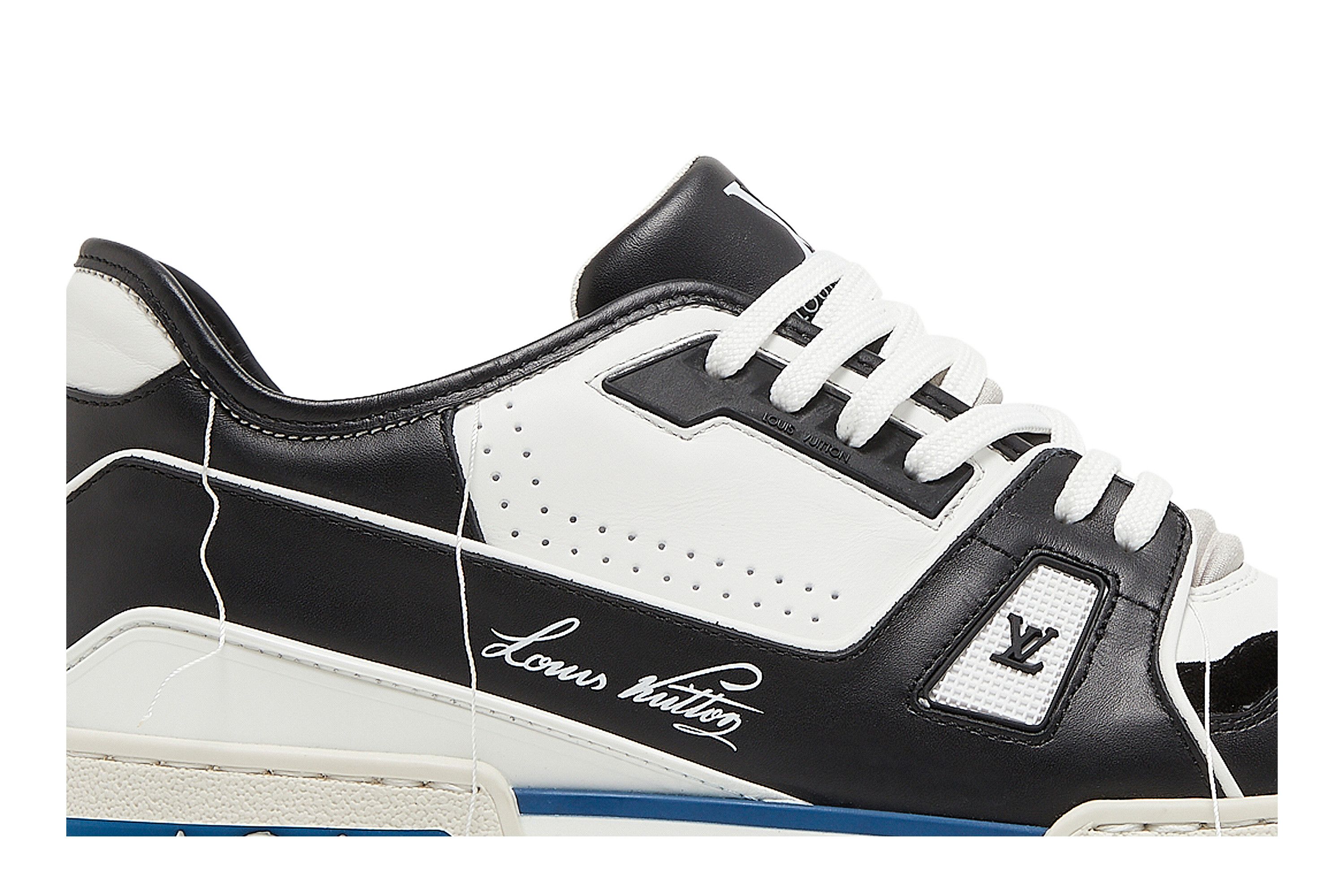 Buy Louis Vuitton Trainer 'White Black Blue' - 1A8Q7N | GOAT