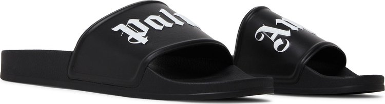 Palm Angels Logo Slide Black White