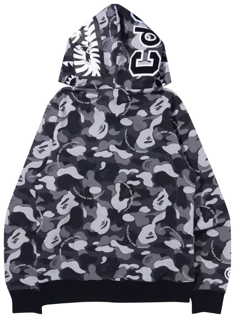 BAPE x Comme des Garcons Osaka Shark Full Zip Hoodie Black