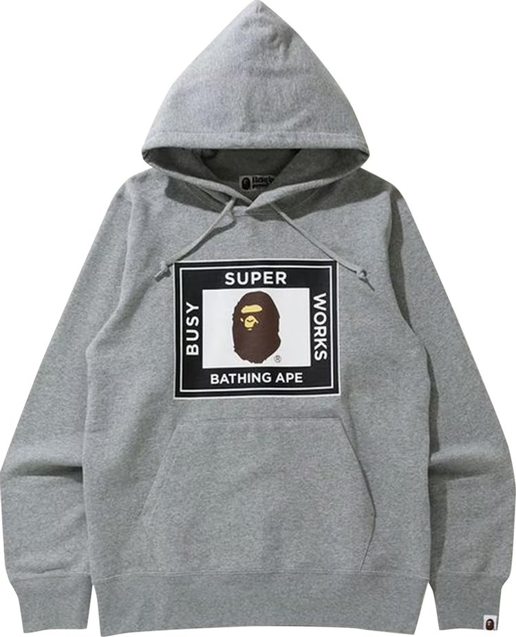 BAPE Super Busy Works Pullover Hoodie 'Grey'