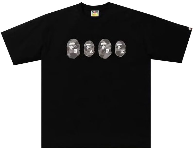 BAPE Color Camo Ape Head Relaxed Tee BlackGrey