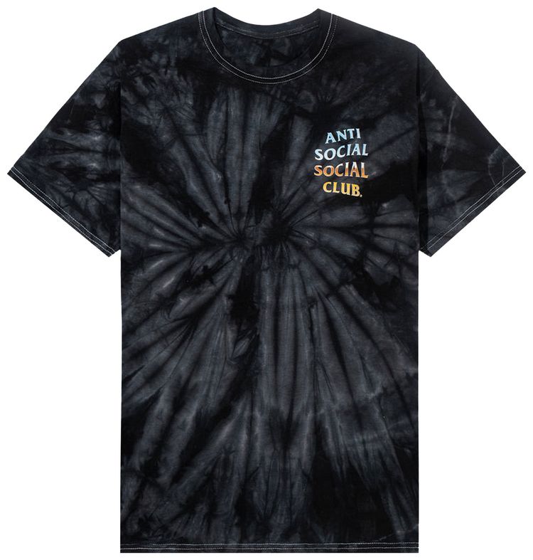 Anti Social Social Club Thermal Internal Tie Dye Tee Black