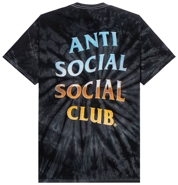 Anti Social Social Club Thermal Internal Tie Dye Tee Black