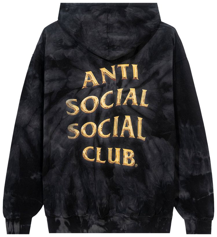Anti Social Social Club Effectionate Tie Dye Hoodie Black