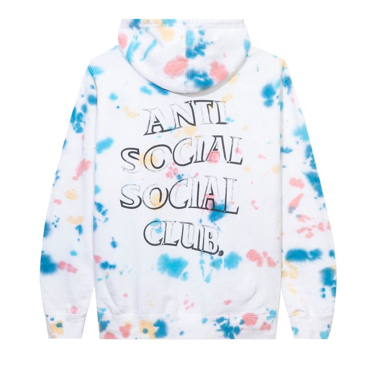 Anti Social Social Club Freakshow Tie Dye Hoodie White