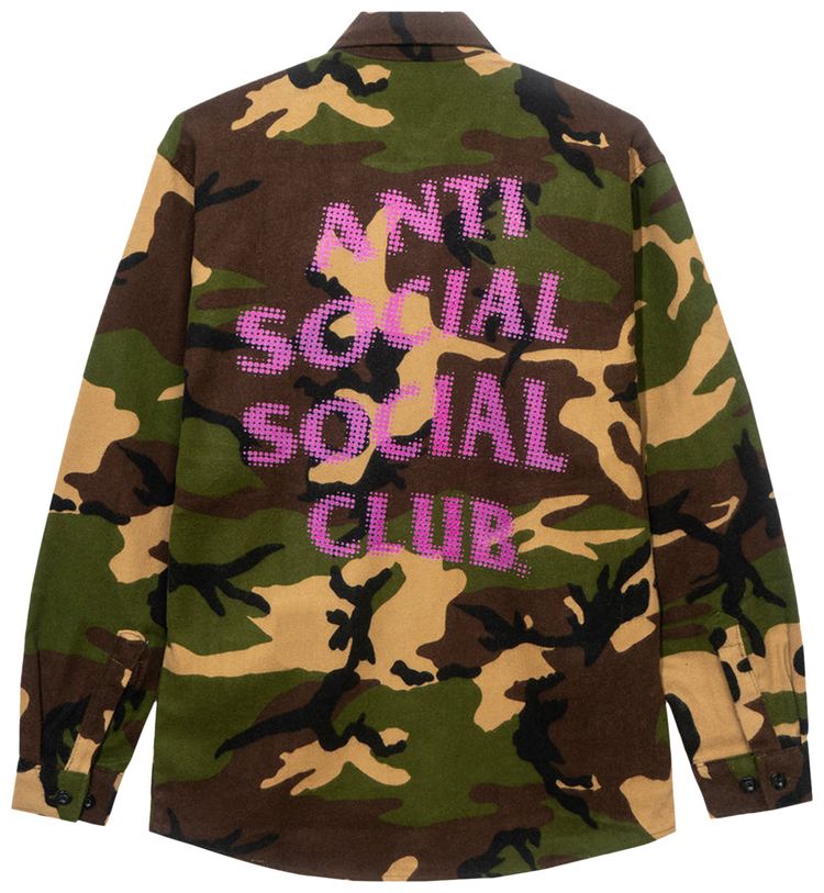 Anti Social Social Club Dialtone Camo Flannel Camo