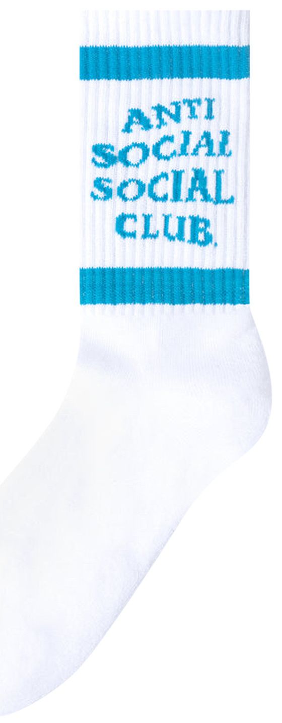 Achetez des Anti Social Social Club Down The Tube Socks 'White/Blue ...