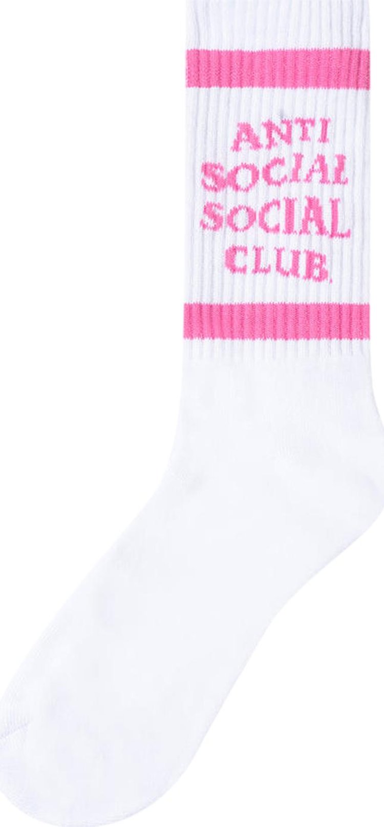Anti Social Social Club Down The Tube Socks 'White/Pink'