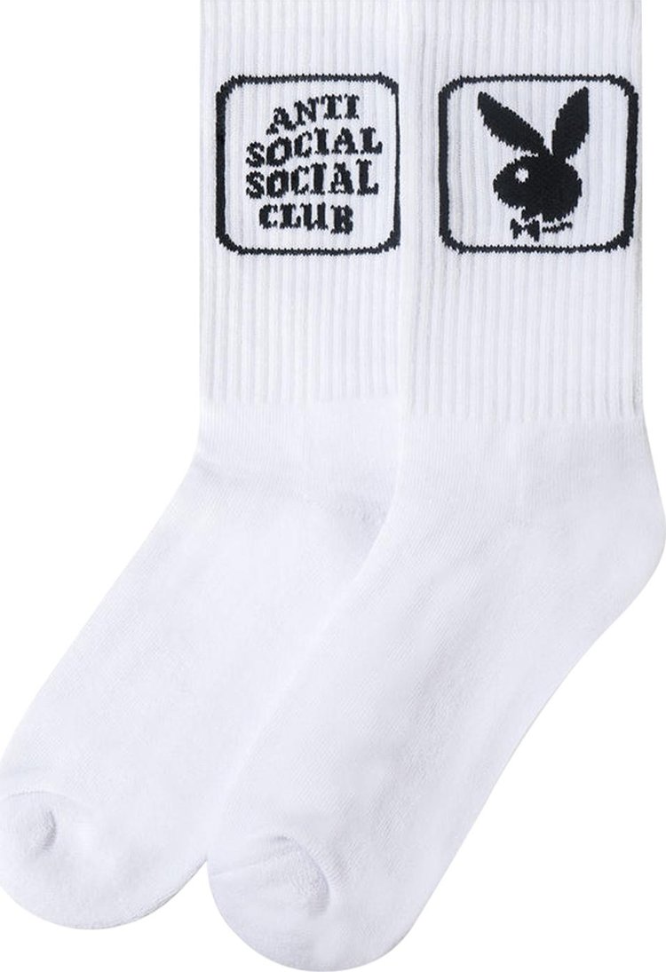 Anti Social Social Club x Playboy Bunny Socks 'White'