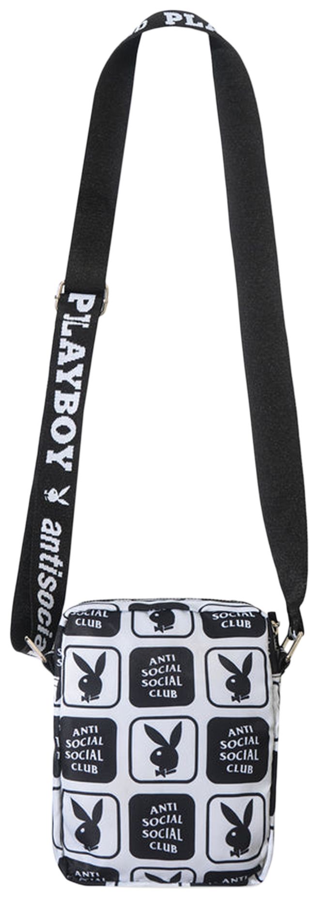 Anti Social Social Club x Playboy Checkered Side Bag White