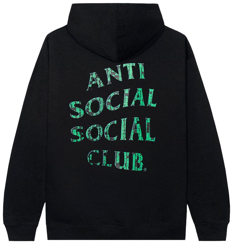 Anti Social Social Club Glitch Hoodie Black