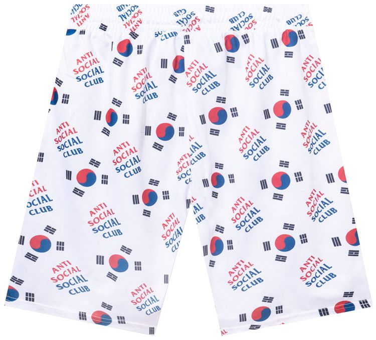 Anti Social Social Club x Case Study Flag Mesh Shorts White
