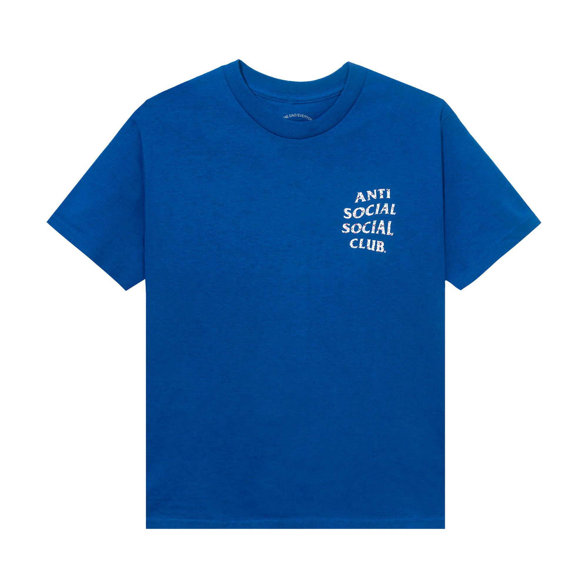Anti social social club blue sales t shirt