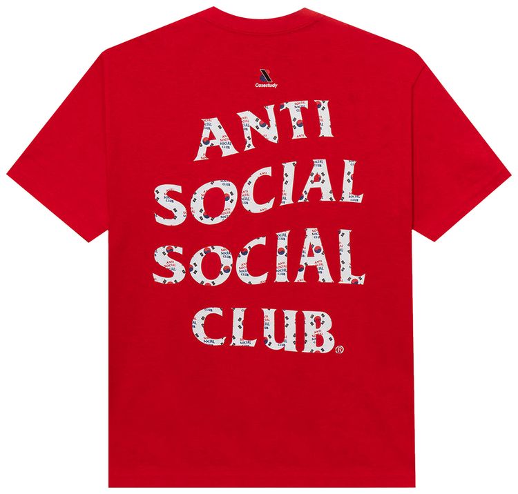 Anti Social Social Club x Case Study Flag Red Tee Red
