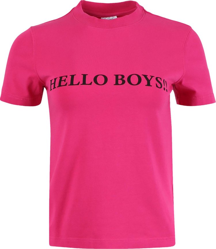 Vetements Hello Boys Fitted T-Shirt 'Hot Pink'