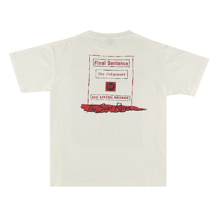 SAINT Mxxxxxx x Denim Tears Holy State Short Sleeve Tee White