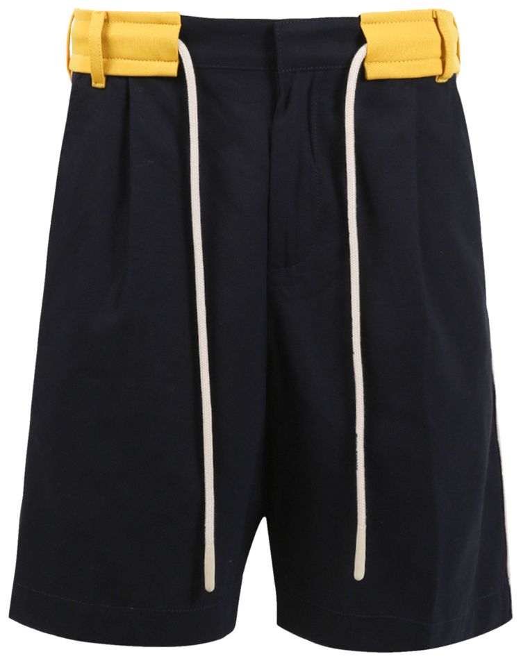 Palm Angels Track Belt Shorts Navy