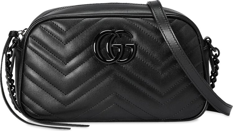 tas shoulder-bag Gucci GG Marmont Flap Small Geometric Shoulder Bag Black  Shw