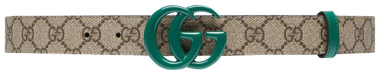 Gucci GG Marmont Thin Belt MonogramGreen