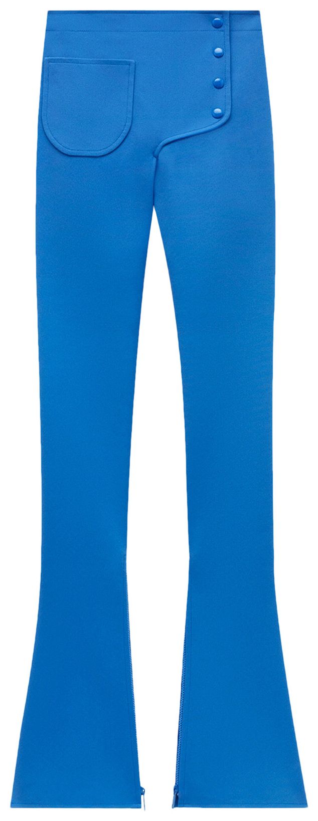 Courreges Rib Knit Trouser Blue