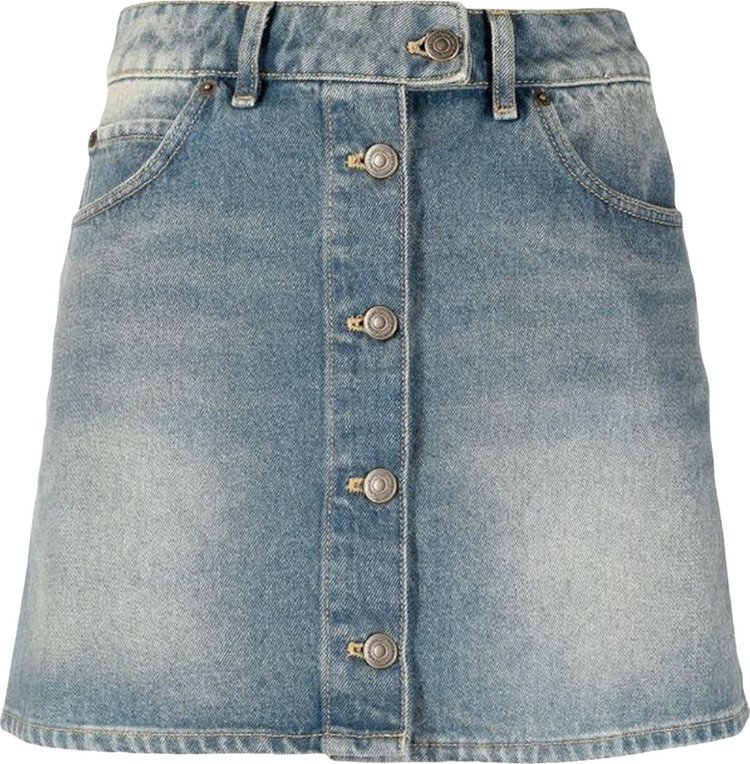 Courrèges Denim Mini Skirt 'Dirty Medium Blue'