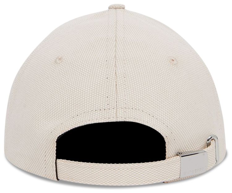 Burberry Horseferry Motif Canvas Baseball Cap Natural
