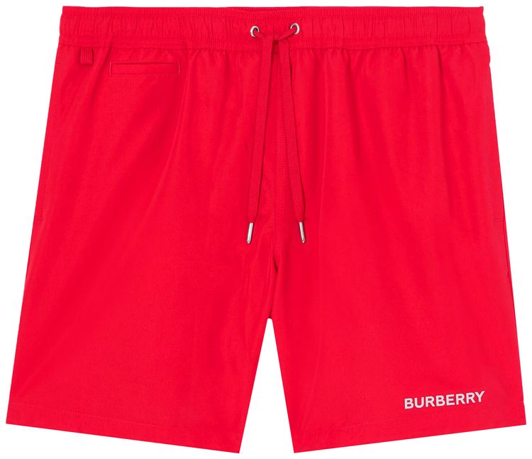 Burberry Logo Detail Swim Shorts Bright Red