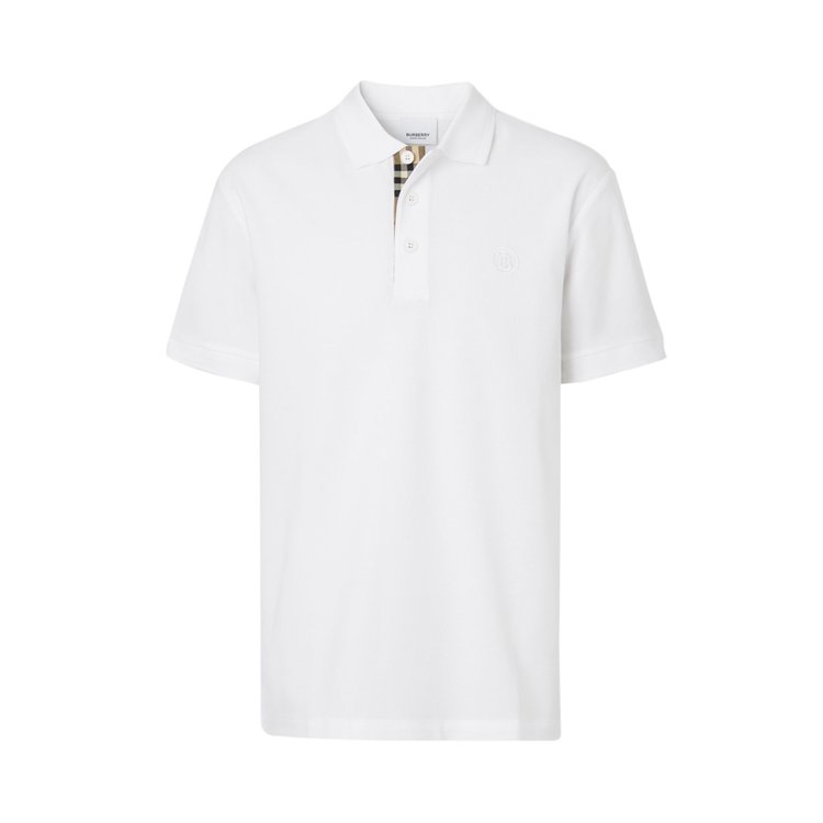 Burberry Monogram Motif Piqué Polo Shirt 'White'