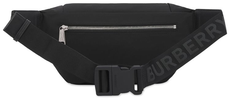 Burberry Logo Print Nylon Sonny Bum Bag Black