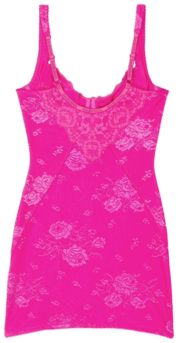 Balenciaga Lingerie Mini Dress Lipstick Pink