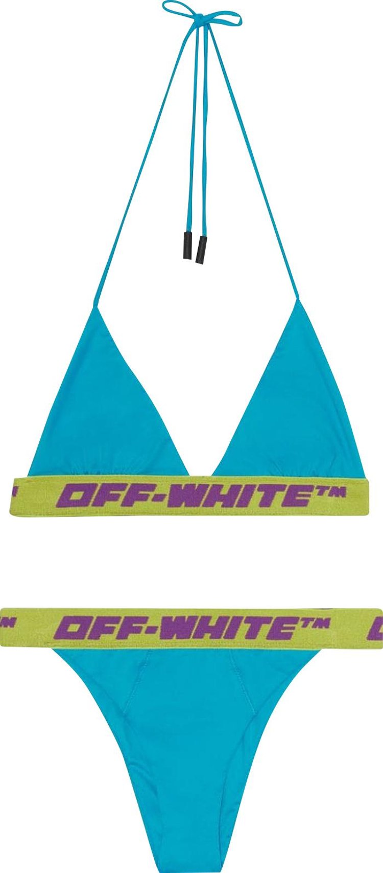 Off White Logo Bikini Blue