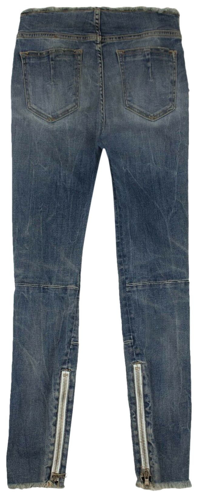 Unravel Project Denim Lace Up Skinny Jeans Blue
