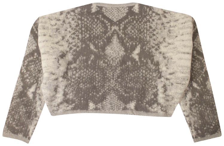 Amiri Snake Print Crewneck Sweater Grey