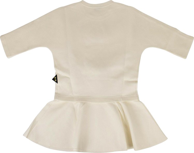 Fendi Fur Bugs Peplum Top Ivory