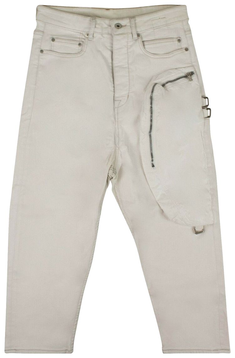 Rick Owens DRKSHDW Large Pocket Cropped Pant White