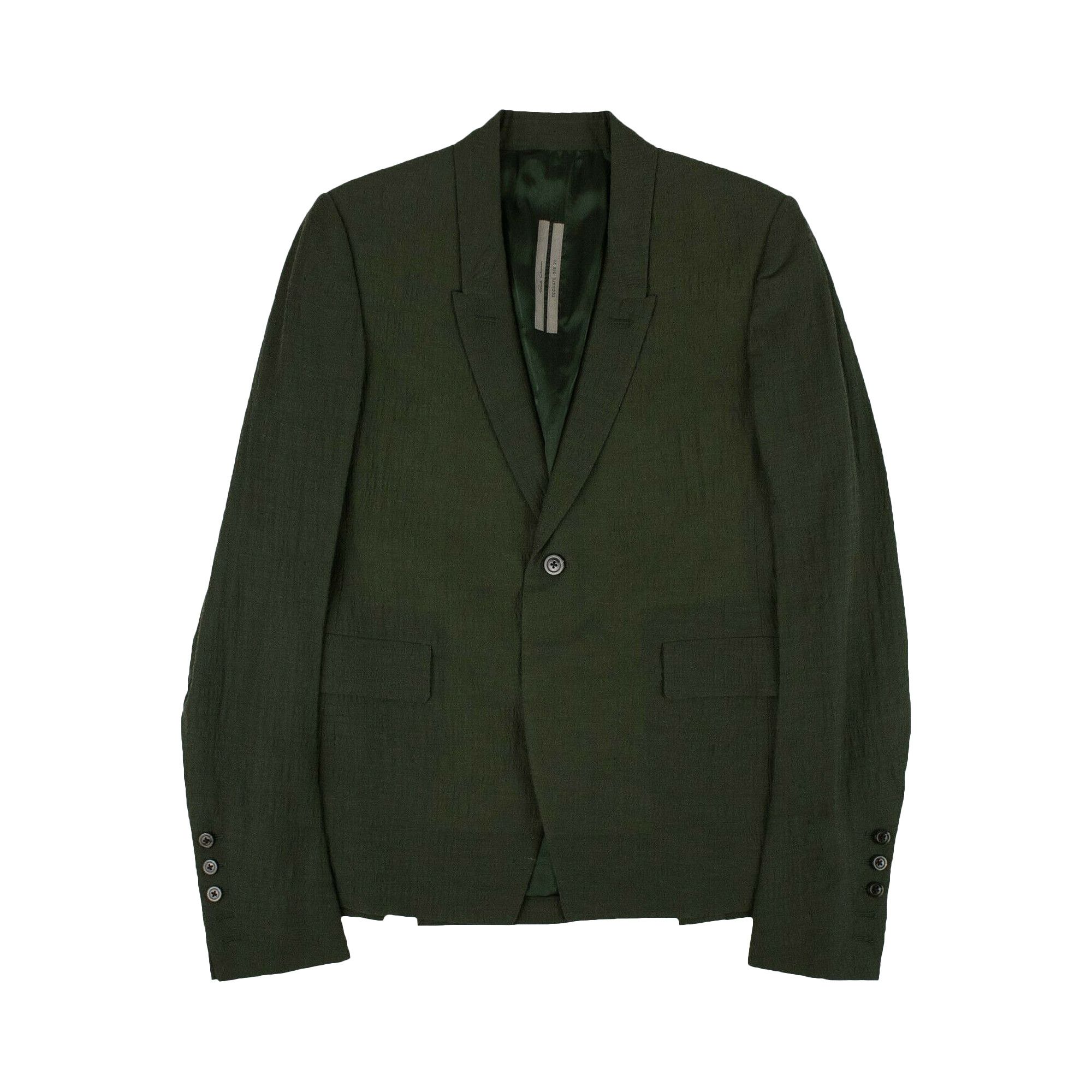 Buy Rick Owens Tecuatl Soft Soft Blazer Forest Green